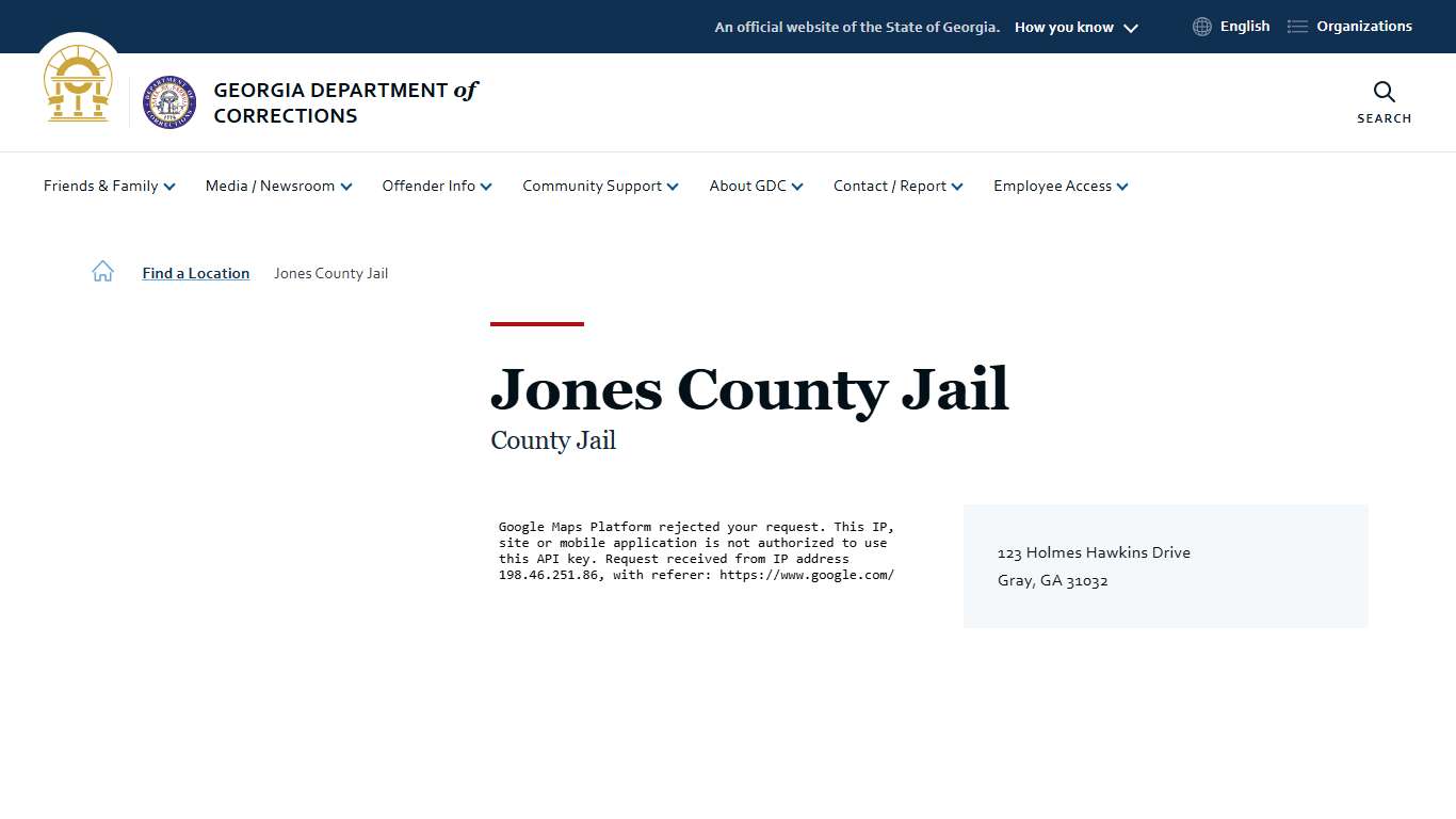 Jones County Jail | Georgia Department of Corrections